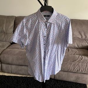Short sleeve Hawaiian shirt, button down, size XL, Stone Rose brand